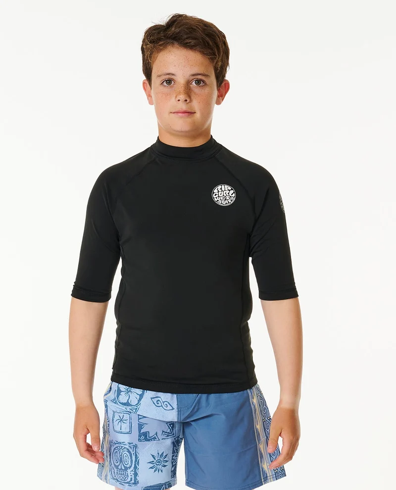Icons UV Brushed Short Sleeve Rash Vest - Kids