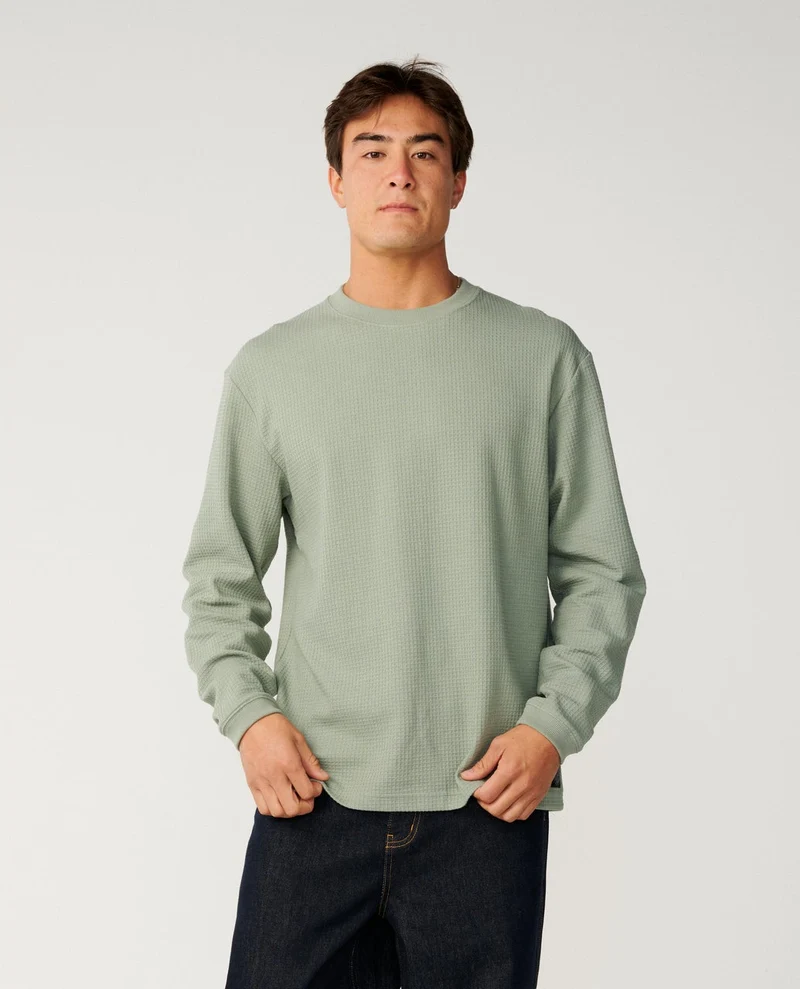 Premium Surf Waffle Long Sleeve Loose Tee