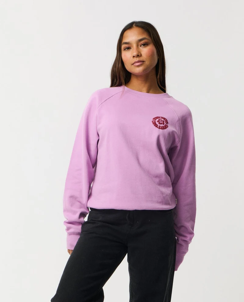 Surf Puff Raglan Relaxed Crew Fleece