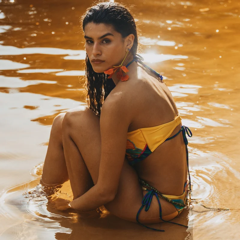 Bliss Revo Tie Side Skimpy Coverage Bikini Bottom
