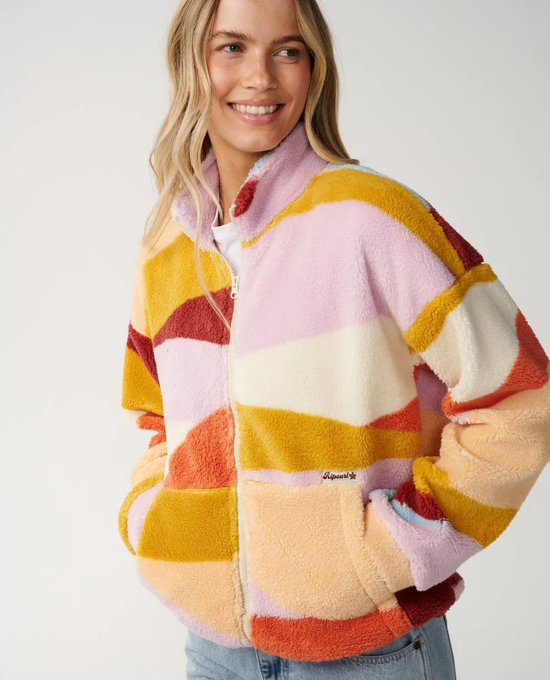 Retro Swell Standard Zip Through Polar Fleece