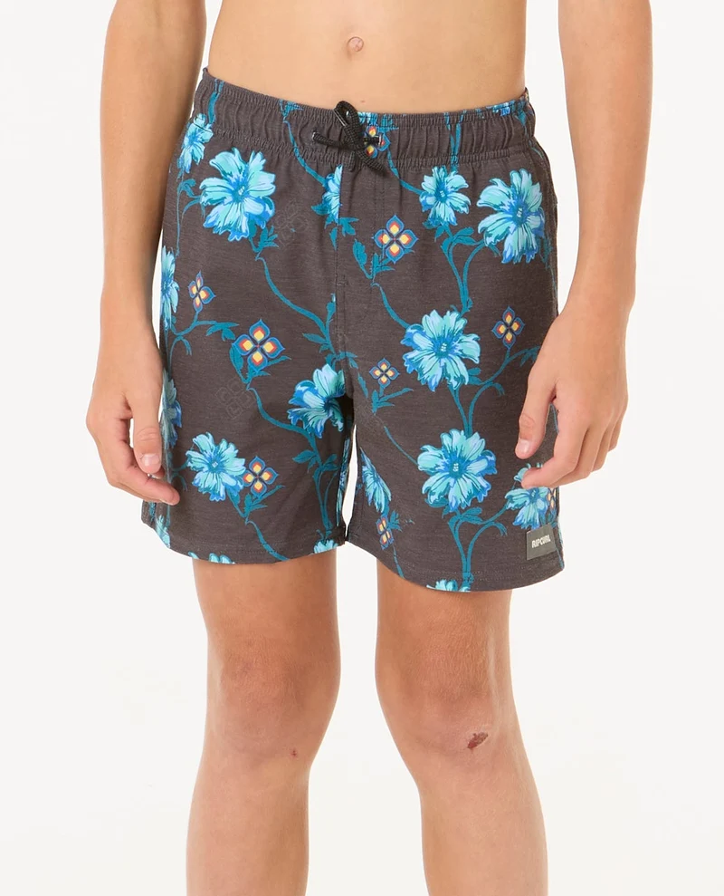 Surf Revival Floral Volley Boardshorts - Kids