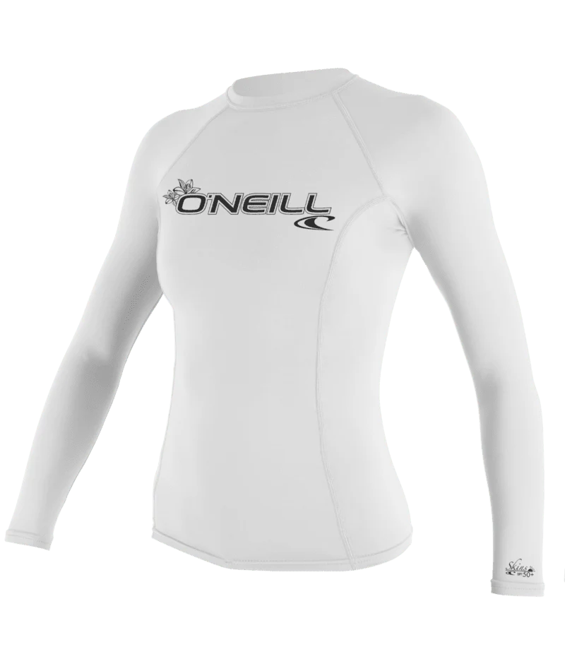 Basic Skins Wms L/S Rash Guard Logo