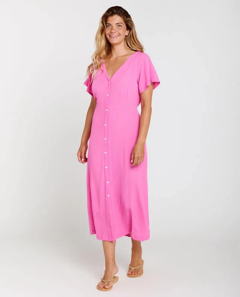 Molokaï Short Sleeve Long Dress