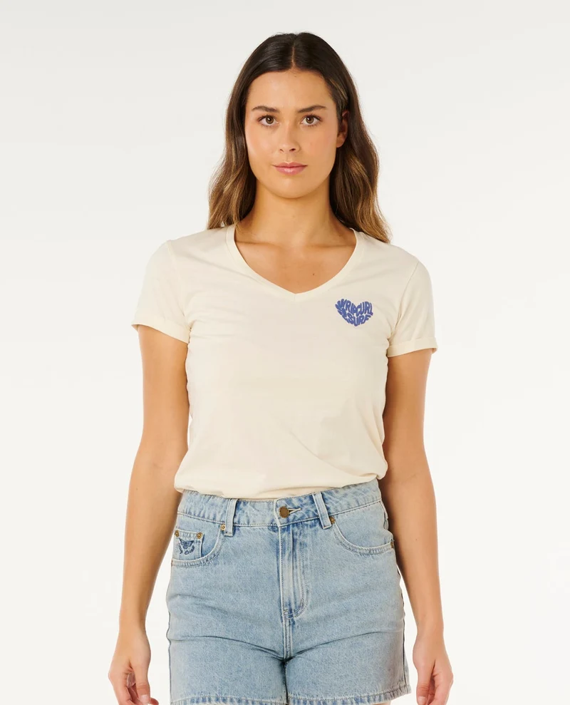 Rc Heart V Neck Tee