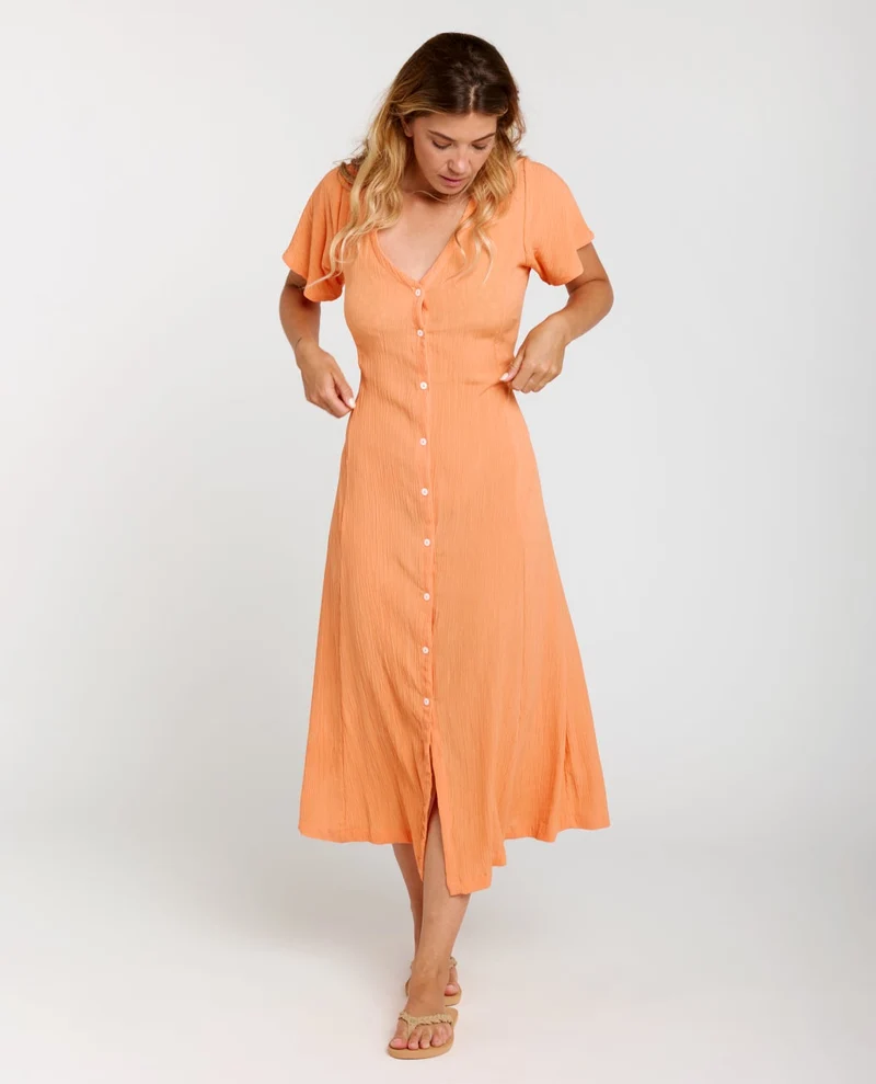 Molokaï Short Sleeve Long Dress