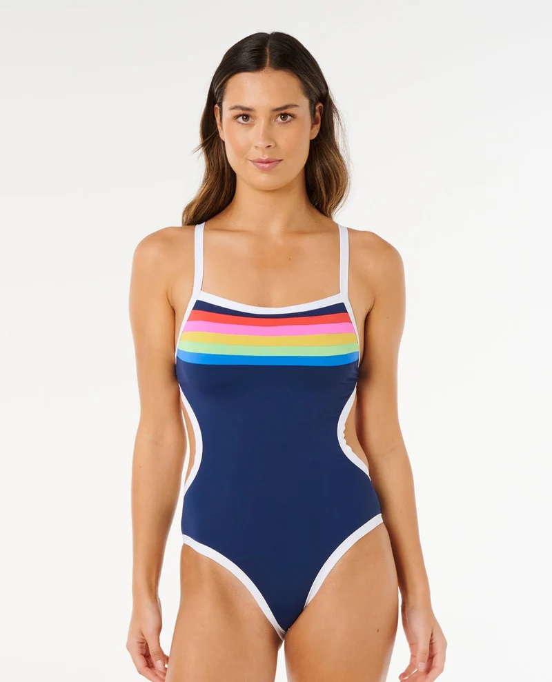 Surf Stripe Cheeky One Piece