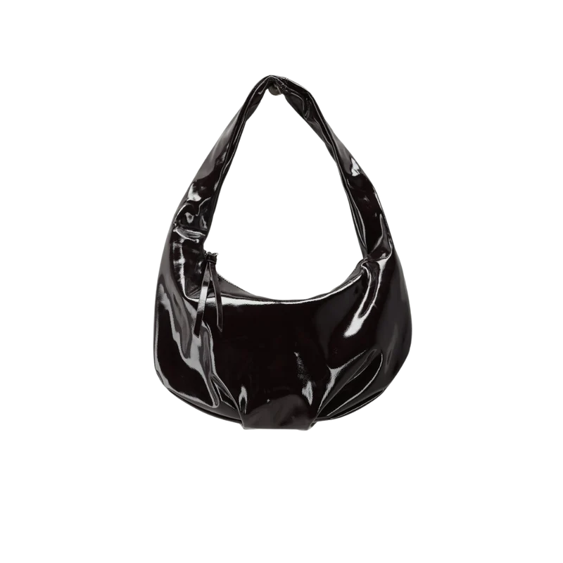 Bag shoulder pu shinny black