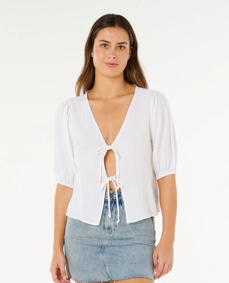 Vibe Surf Tie Front Shirt
