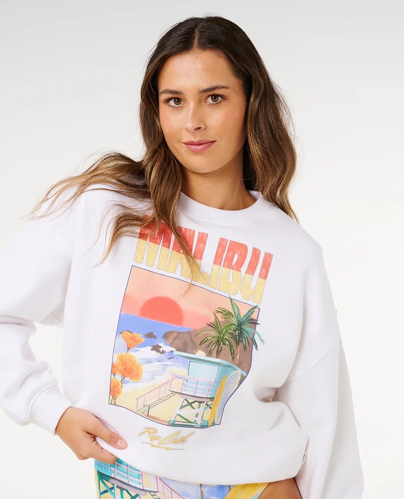 Hayley O Over Size Drop Shoulder Crew Fleece