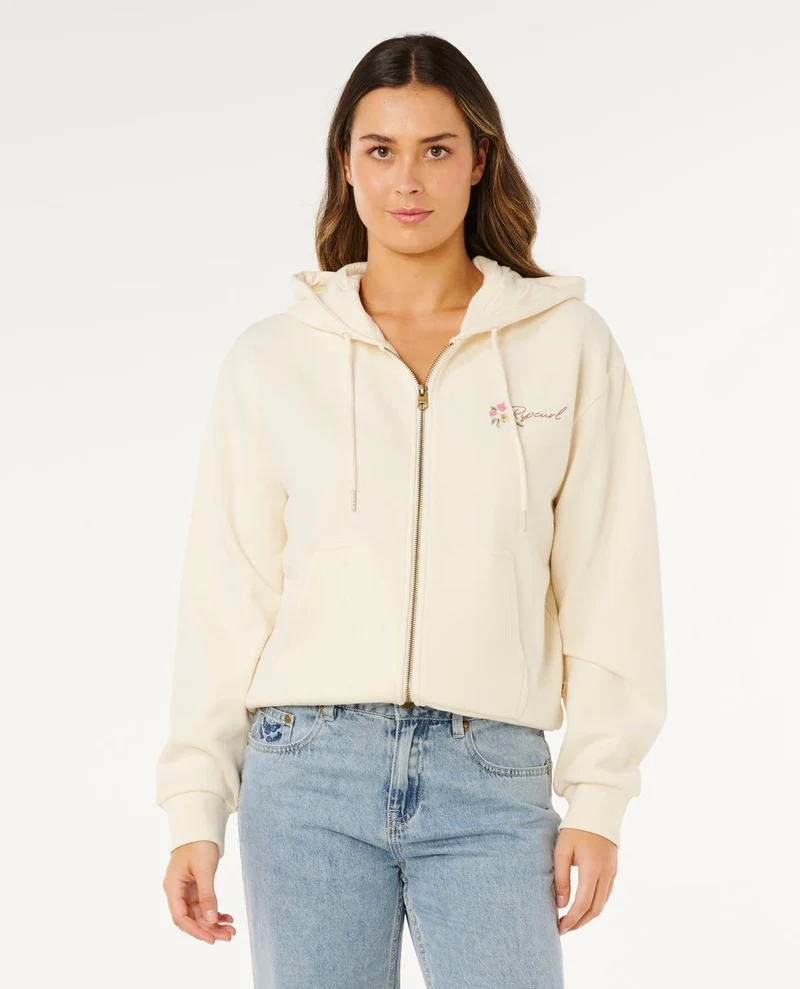 Poolside Zip Thru Relaxed Hood Fleece