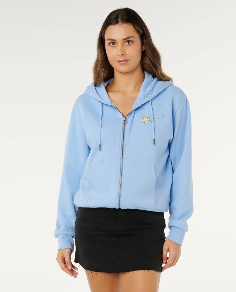 Poolside Zip Thru Relaxed Hood Fleece