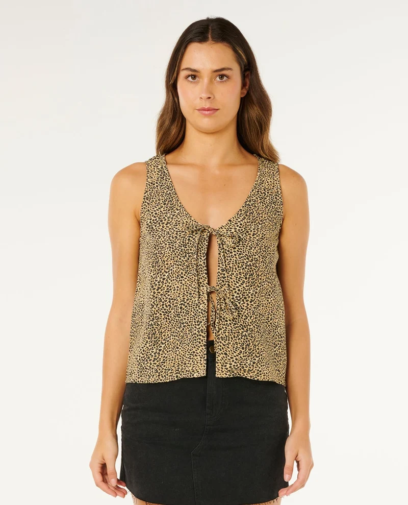 Animal Instincts Tie Front Shirt