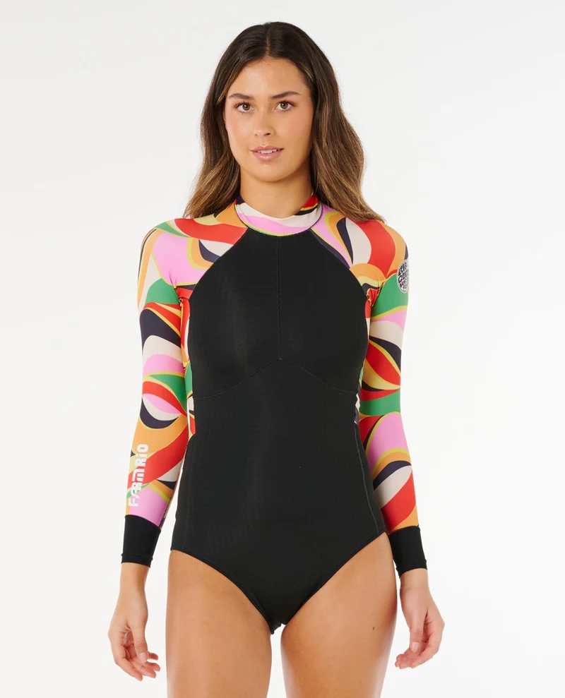 G-Bomb Tropical Long Sleeve Back Zip Springsuit