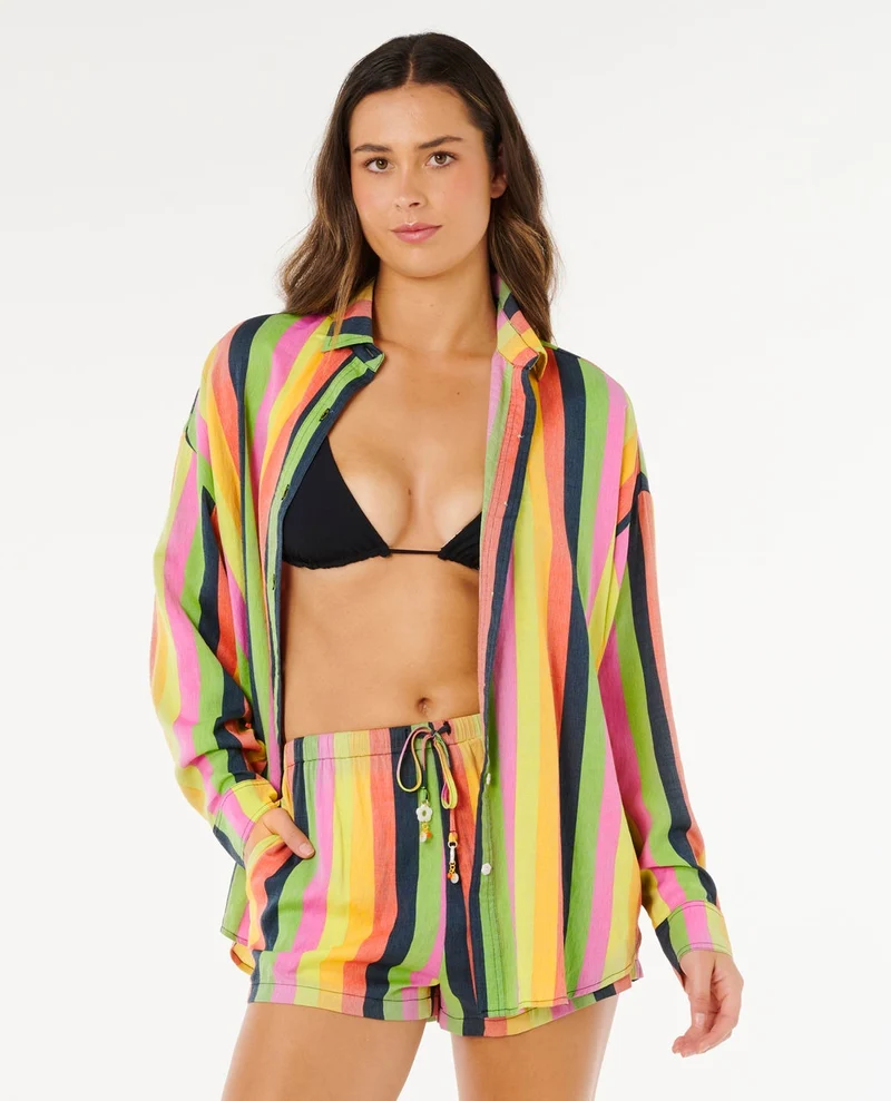 Neon Stripe Relaxed Shirt