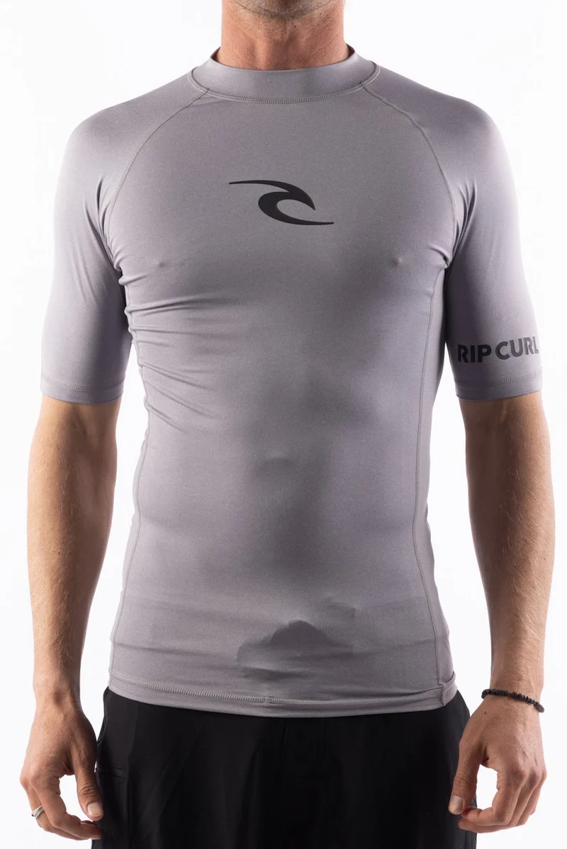 AZ Mens Short Sleeve Tight Fit Rash Vest