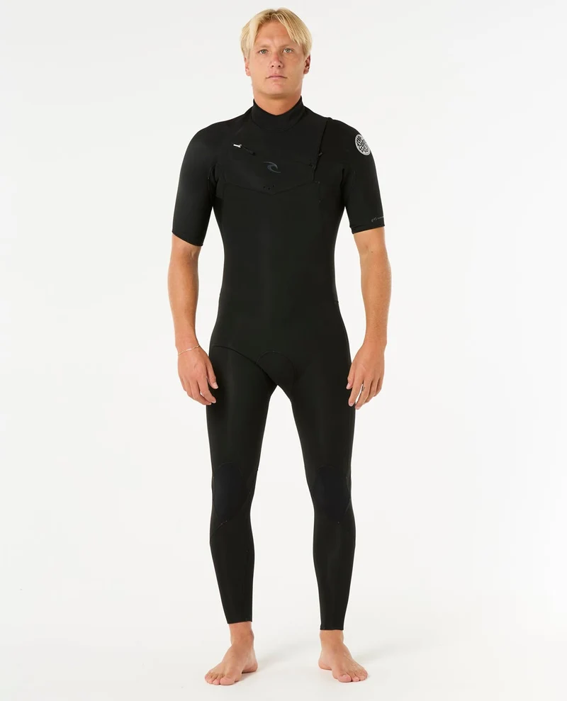 Mens Dawn Patrol 2/2 Short Sleeve Chest Zip Wetsuit