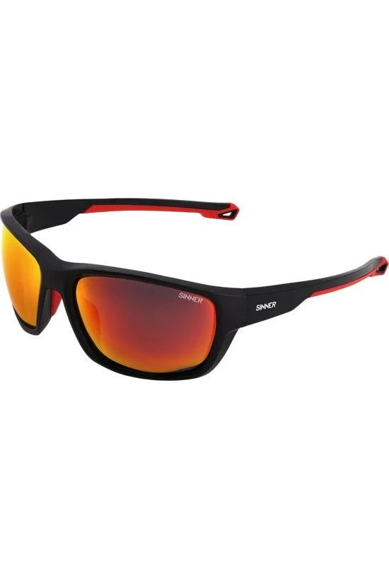 Nirapi Sunglasses | Matte Black/Smoke Black - Red